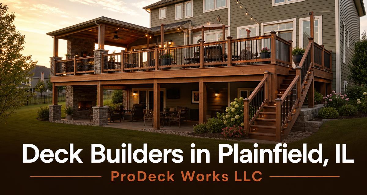 Custom deck built by ProDeck Works at a home in Plainfield, Illinois