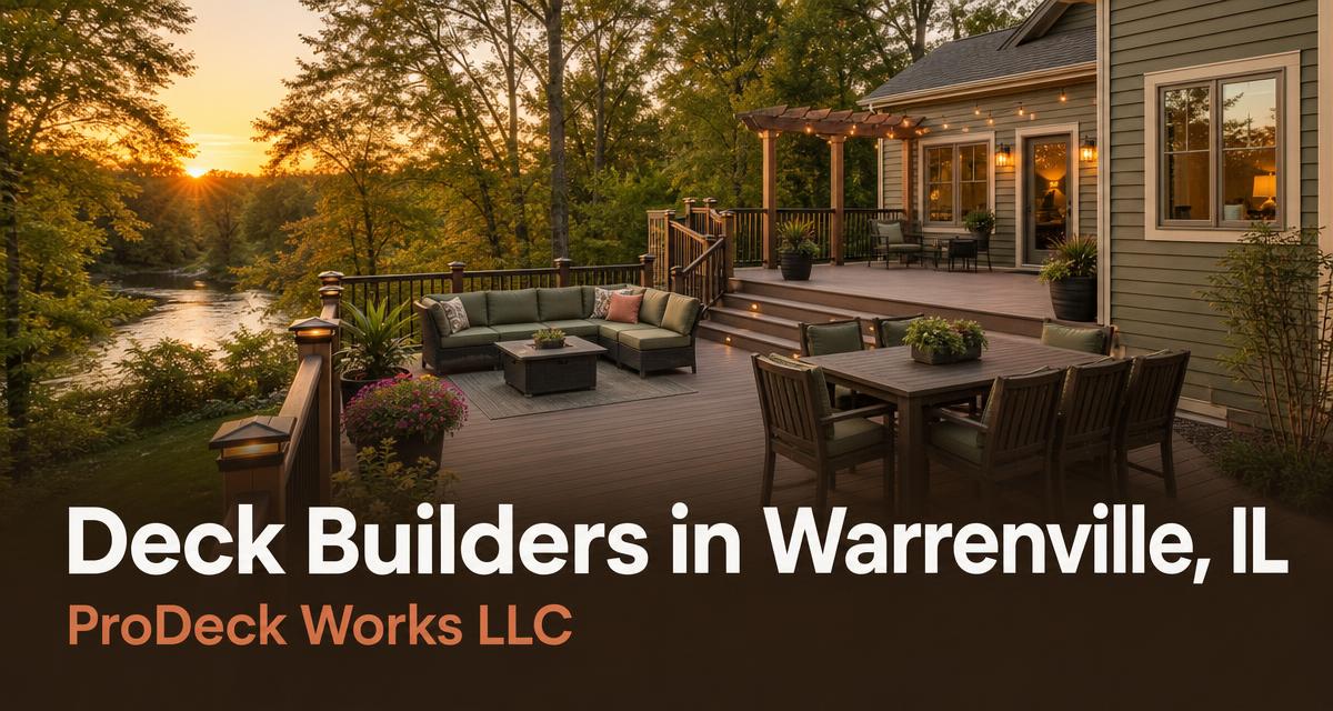 Custom deck built by ProDeck Works at a home in Warrenville, Illinois