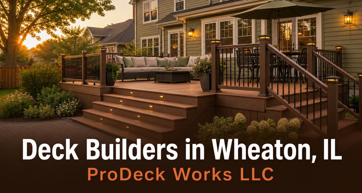 Custom deck built by ProDeck Works at a home in Wheaton, Illinois
